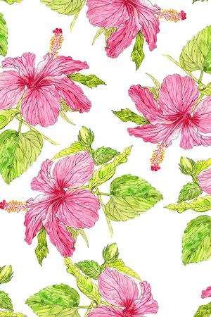 水彩花卉印花华亿平台图片