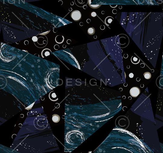 抽象花卉印花华亿平台图片