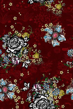 花卉印花华亿平台图片