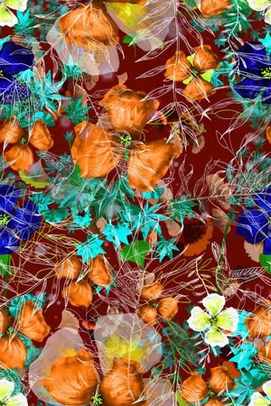 花卉印花华亿平台图片