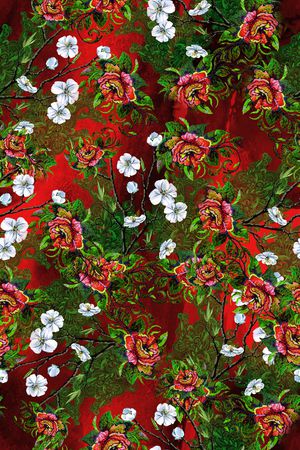 花卉印花华亿平台图片