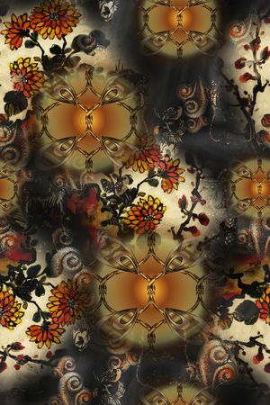 旗袍印花华亿平台图片