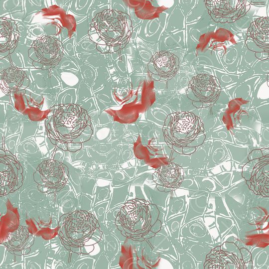 花卉印花华亿平台图片