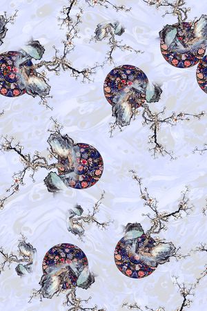 花卉印花华亿平台图片