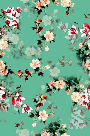 花卉印花华亿平台图片