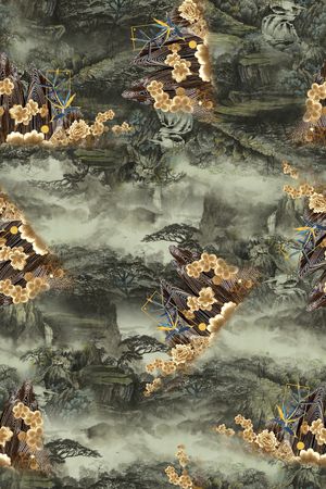 复古印花华亿平台图片