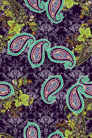 佩斯利印花华亿平台图片