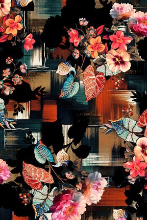 绿植树叶印花华亿平台图片