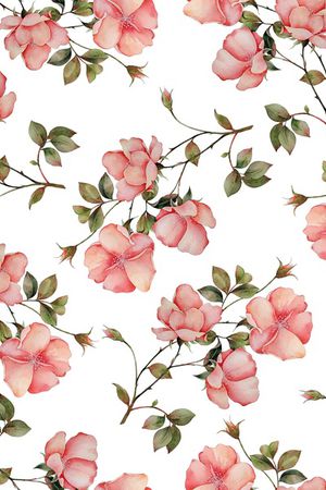 水彩花卉印花华亿平台图片