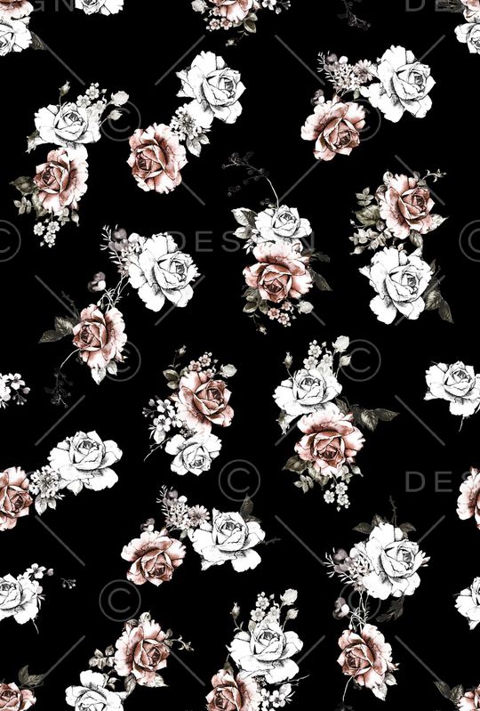 玫瑰花印花华亿平台图片