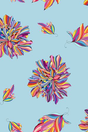 抽象花卉印花华亿平台图片