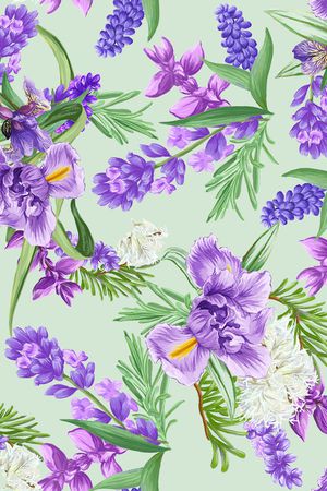 鸢尾花印花华亿平台图片