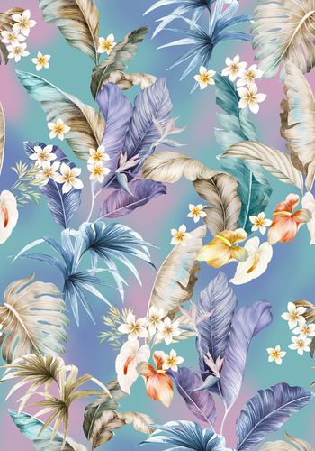 1299502-200201热带叶子淡蓝