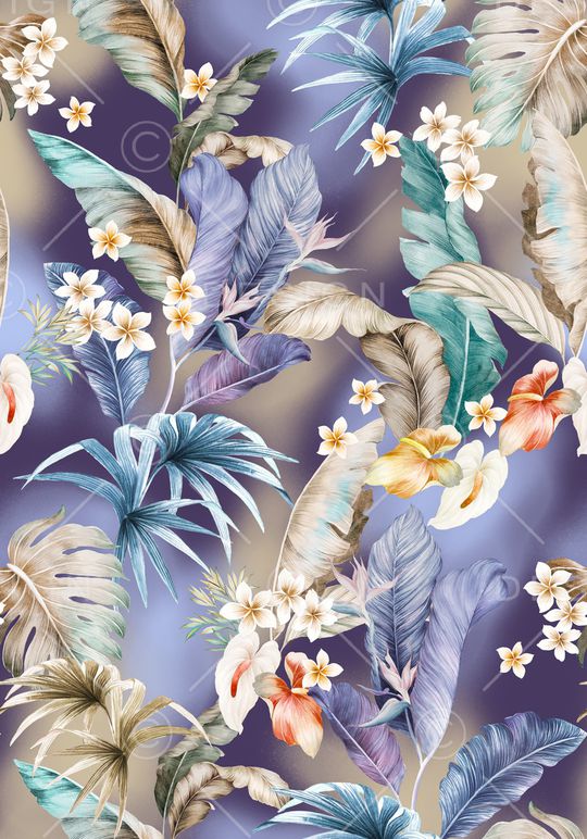 花卉印花华亿平台图片