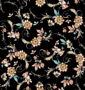 1299535-200301卷草花黑色