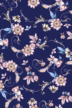 佩斯利印花华亿平台图片