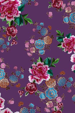 花卉吗印花华亿平台图片