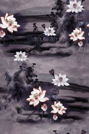 荷花印花华亿平台图片