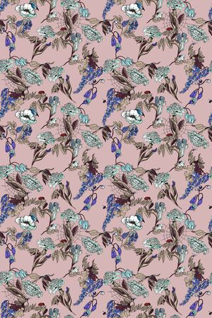 花卉印花华亿平台图片