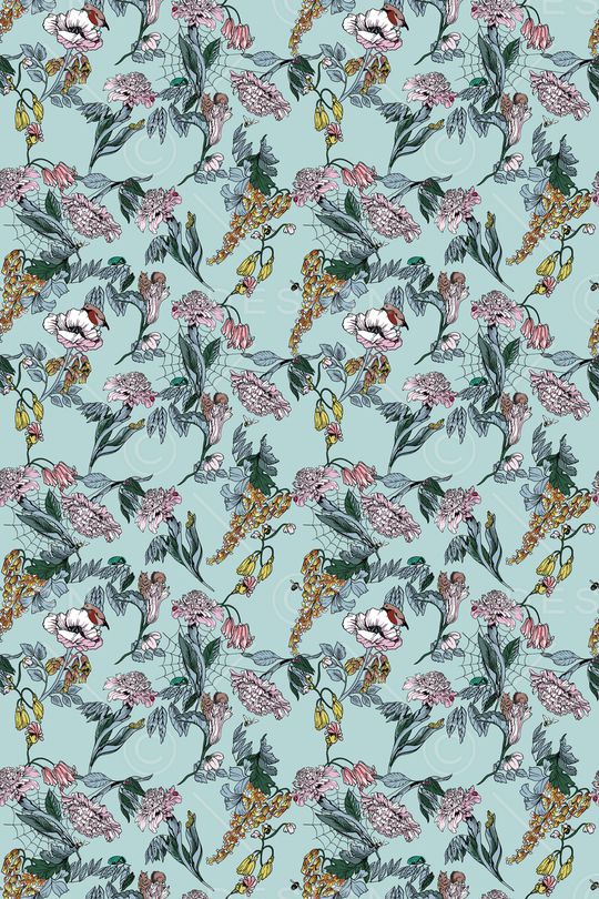 花卉印花华亿平台图片