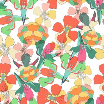 抽象花卉印花华亿平台图片