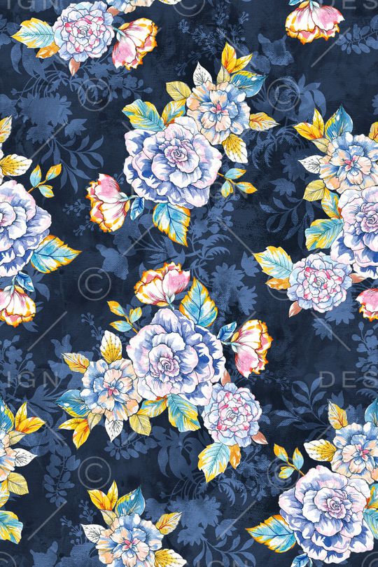 花卉印花华亿平台图片