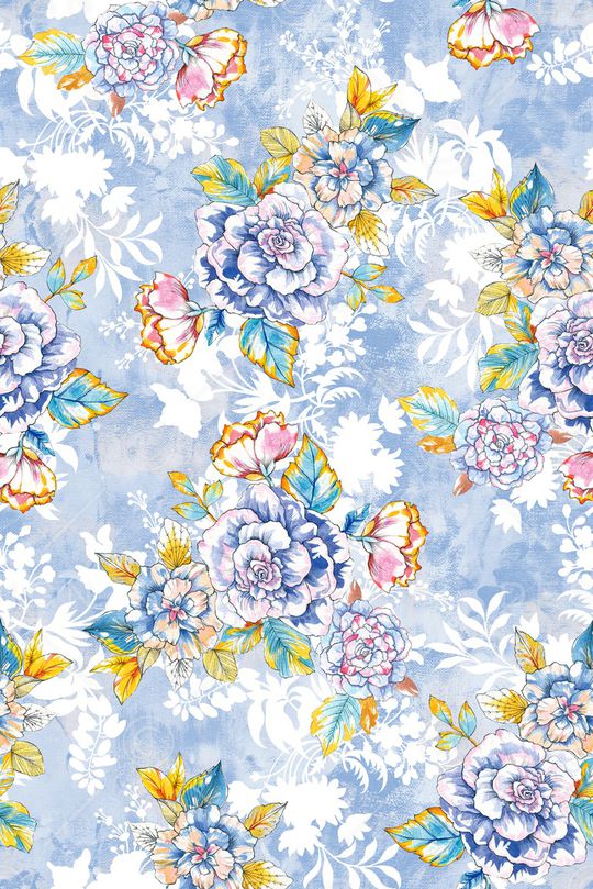 花卉印花华亿平台图片