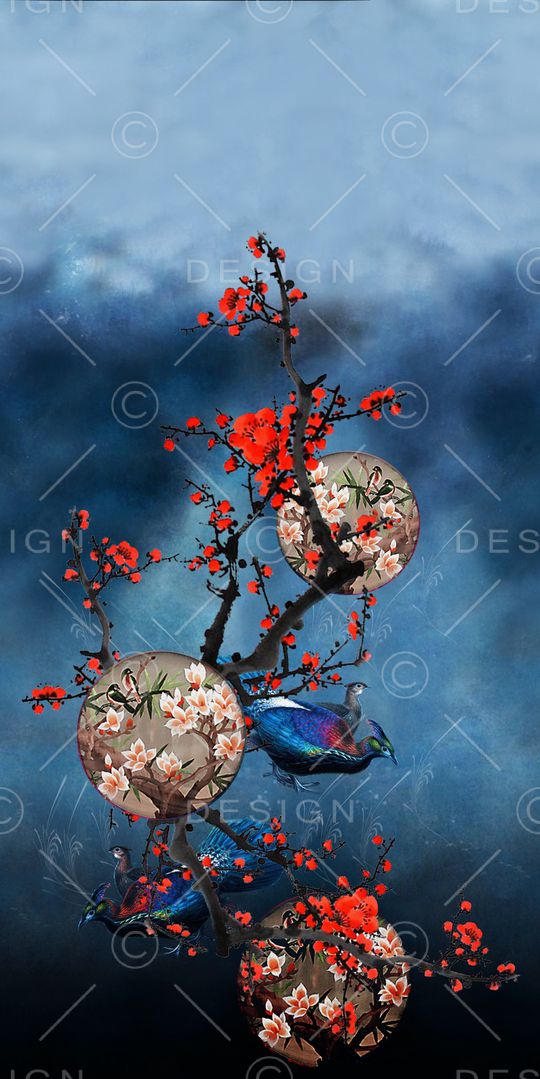 梅花印花华亿平台图片