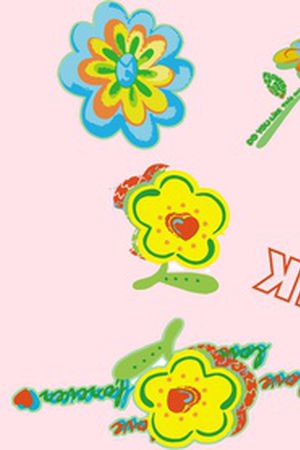 抽象花卉印花华亿平台图片