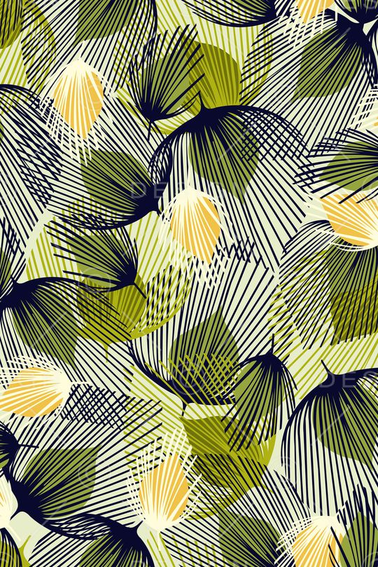 绿植树叶印花华亿平台图片