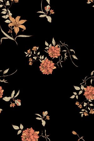 花卉印花华亿平台图片