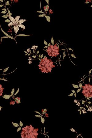 花卉印花华亿平台图片