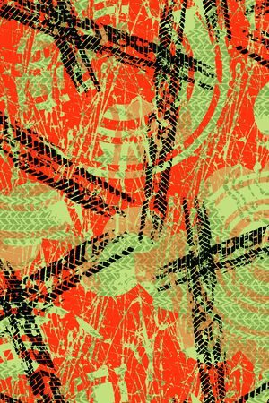 抽象男装印花华亿平台图片