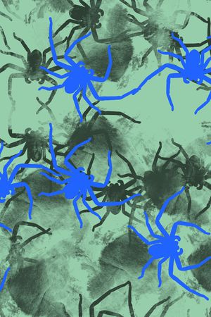 蜘蛛印花华亿平台图片