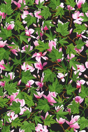 彩底花卉印花华亿平台图片