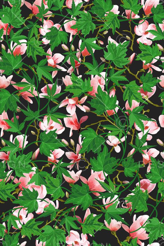 彩底花卉印花华亿平台图片