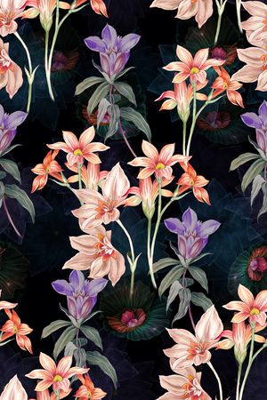 花卉印花华亿平台图片