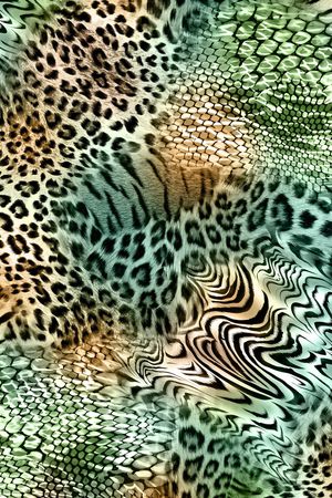 动物纹印花华亿平台图片