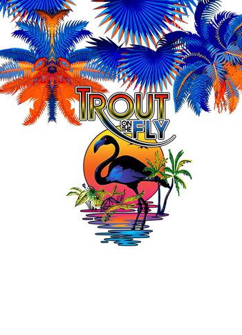 彩色椰树叶印花华亿平台图片