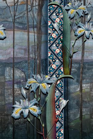 中国风定位花印花华亿平台图片