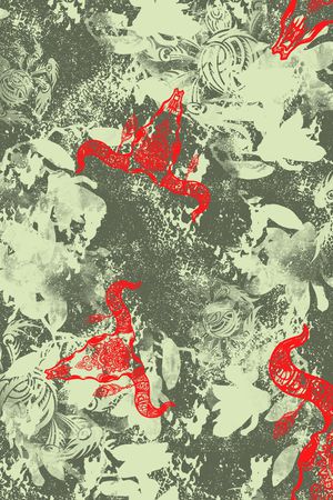 抽象男装印花华亿平台图片