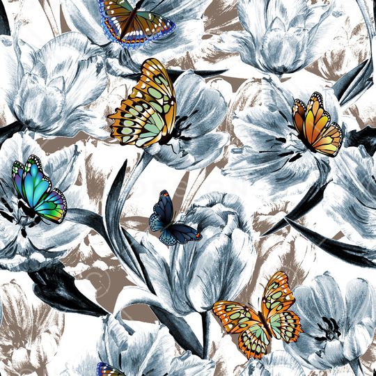 花卉印花华亿平台图片