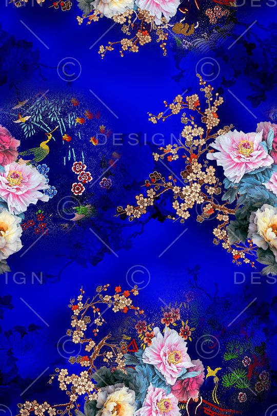 花卉印花华亿平台图片