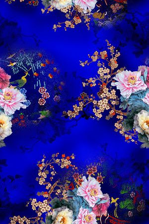 花卉印花华亿平台图片