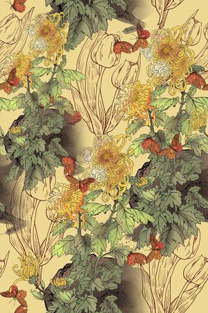 花卉印花华亿平台图片