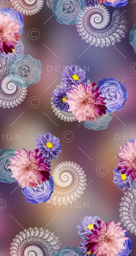 彩底花卉印花华亿平台图片