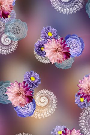 彩底花卉印花华亿平台图片