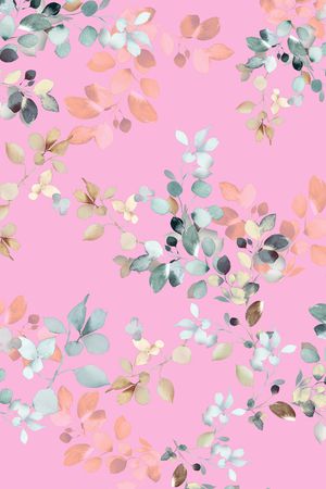 清爽底花卉印花华亿平台图片