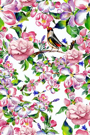 花鸟印花华亿平台图片