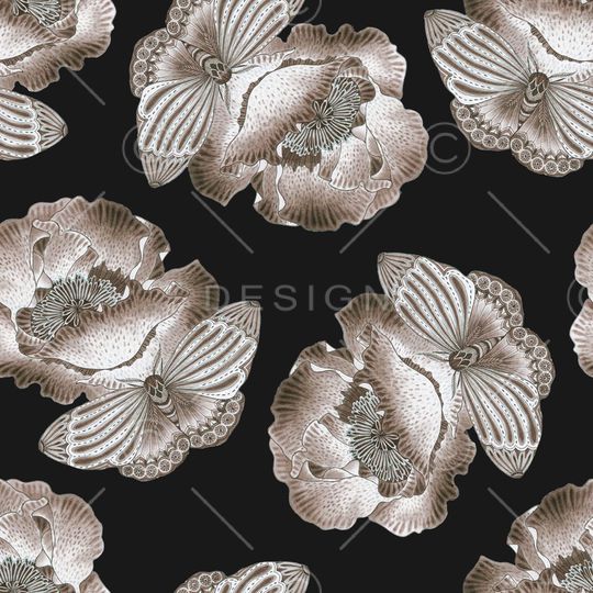 抽象花卉印花华亿平台图片